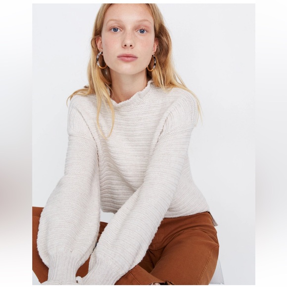Madewell Ruffle-Neck Sweater